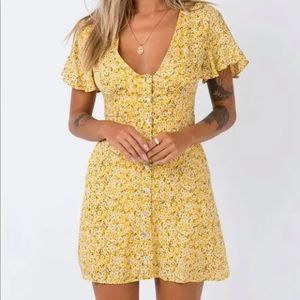 Princess Polly mini sundress yellow